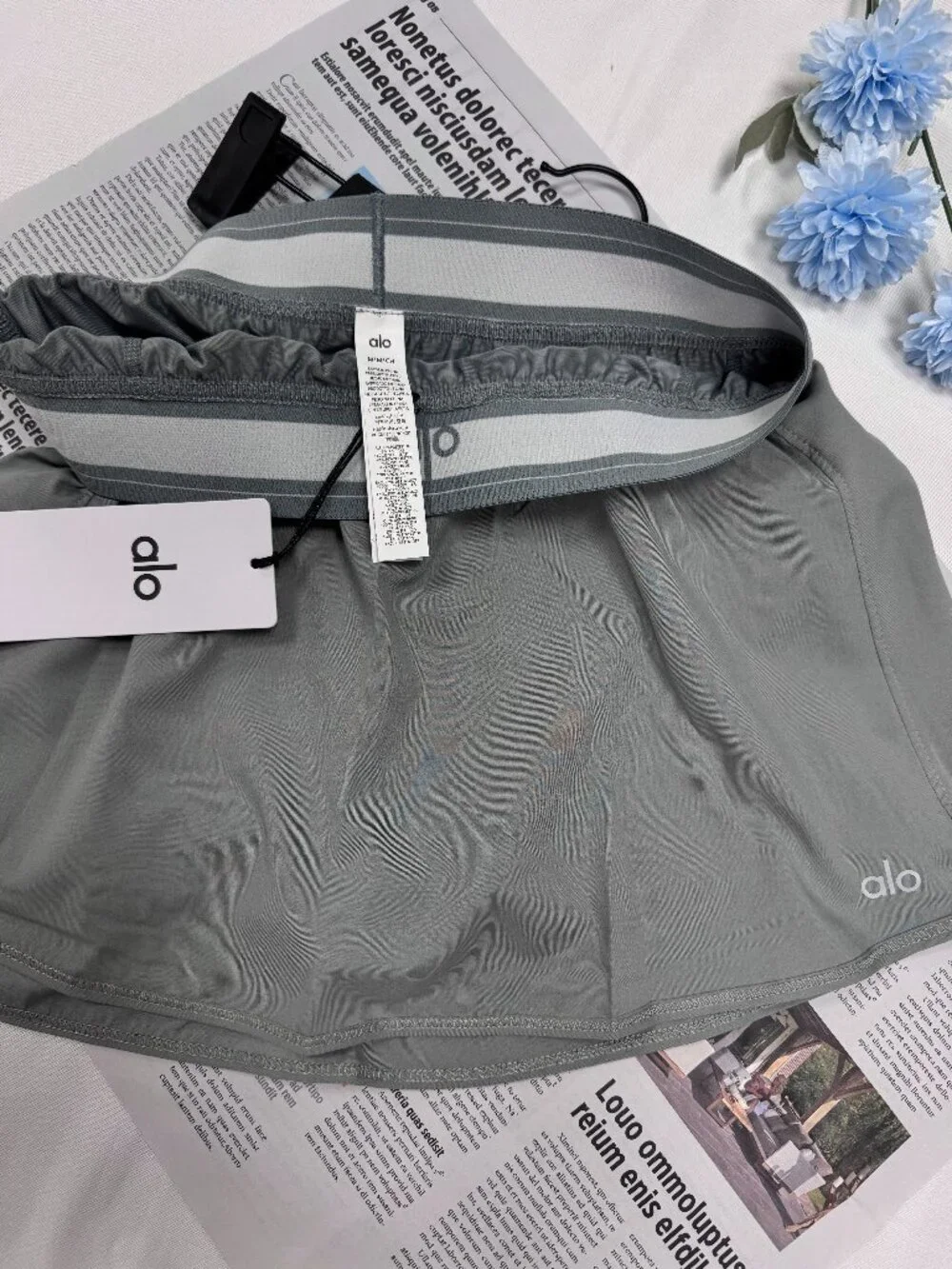 NWT Alo Yoga Match Point Tennis Skirt Grey👧💝Suitable for sports/leisure/travel